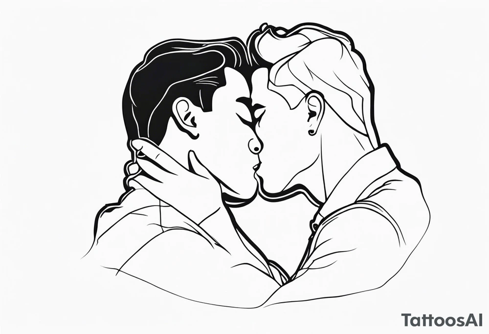 Men kissing tattoo idea