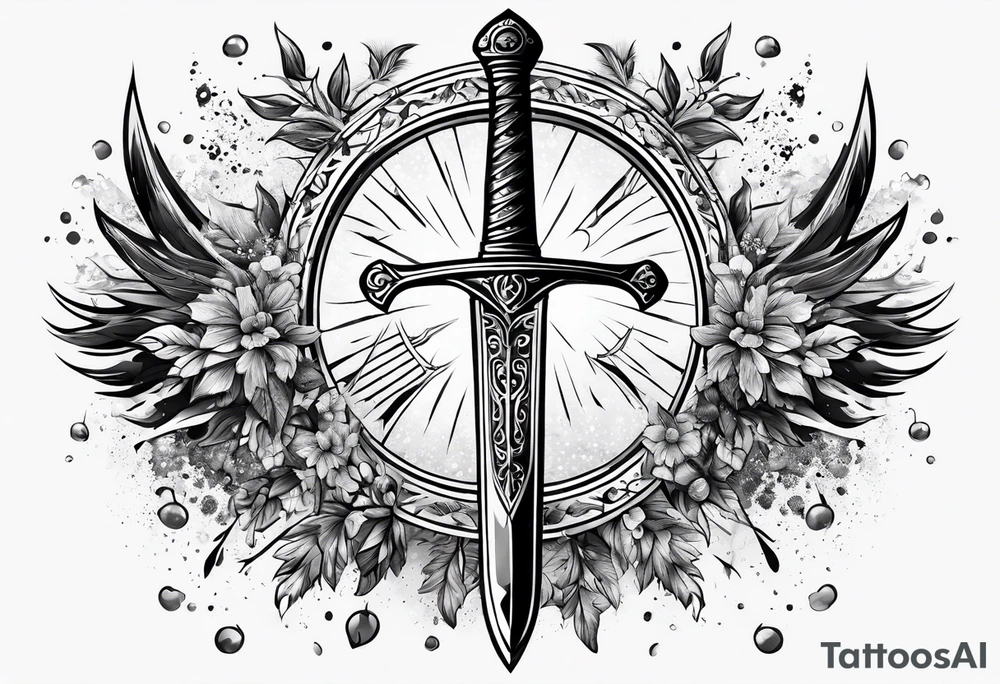 snow falling on swords tattoo idea