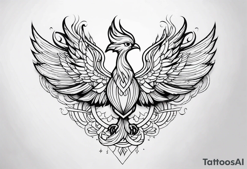 phoenix not so elaborate tattoo idea