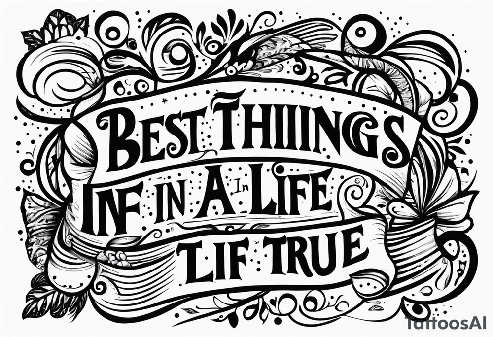 The best things in life are true tattoo idea