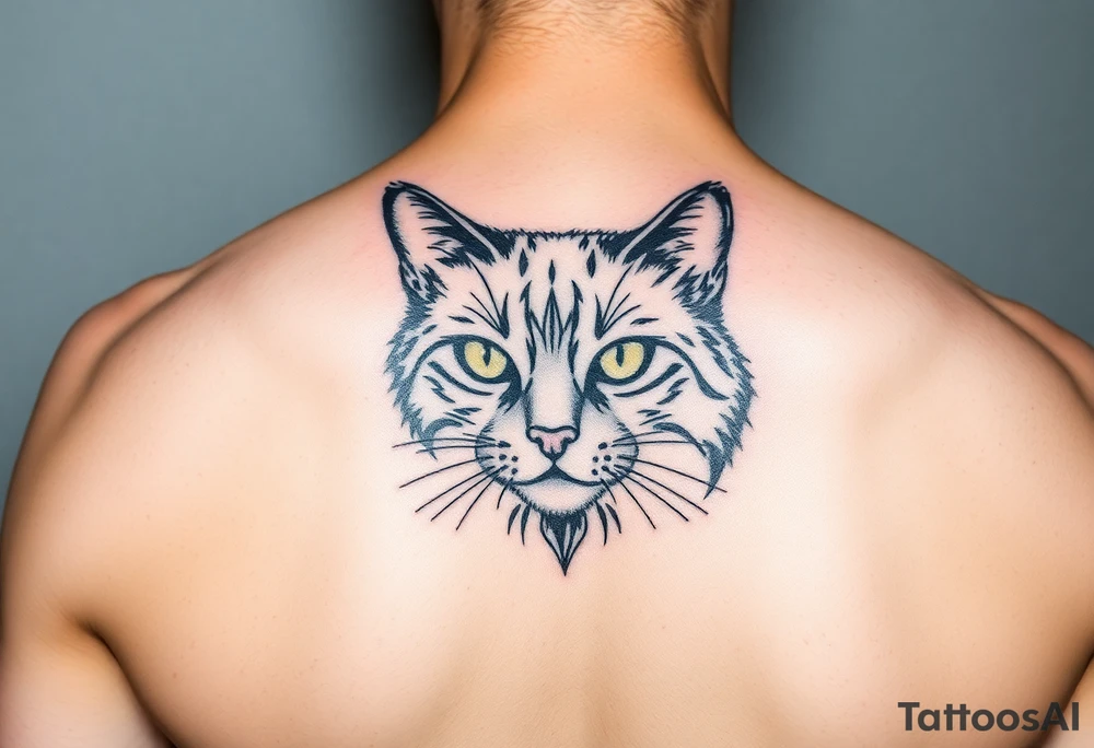 black cat tattoo idea