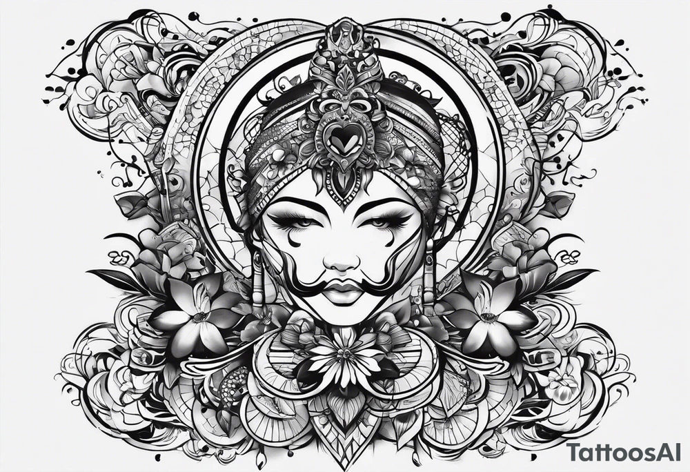 Please create a tattoo for men sleeve with below inspirations: 

1. Daughter born on a date 16 September 2023 
2. Inspiration that hard work pays off 
3. Respect your parents 
4. Time will change
5. Enjoy each and every moment 
6. Have faith tattoo idea