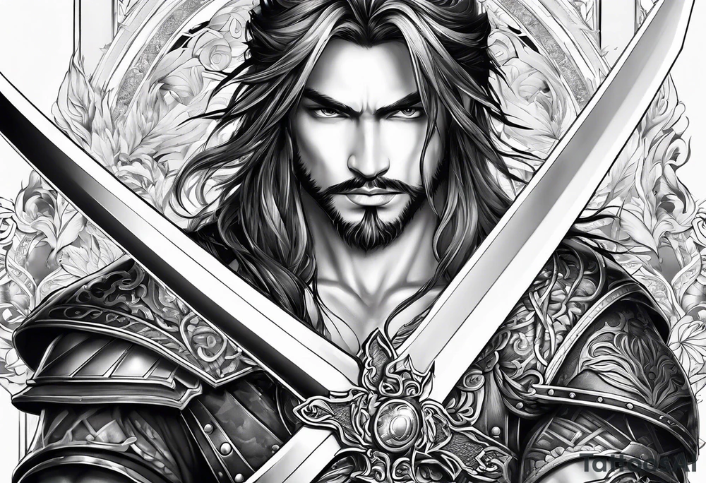 A long sword tattoo idea