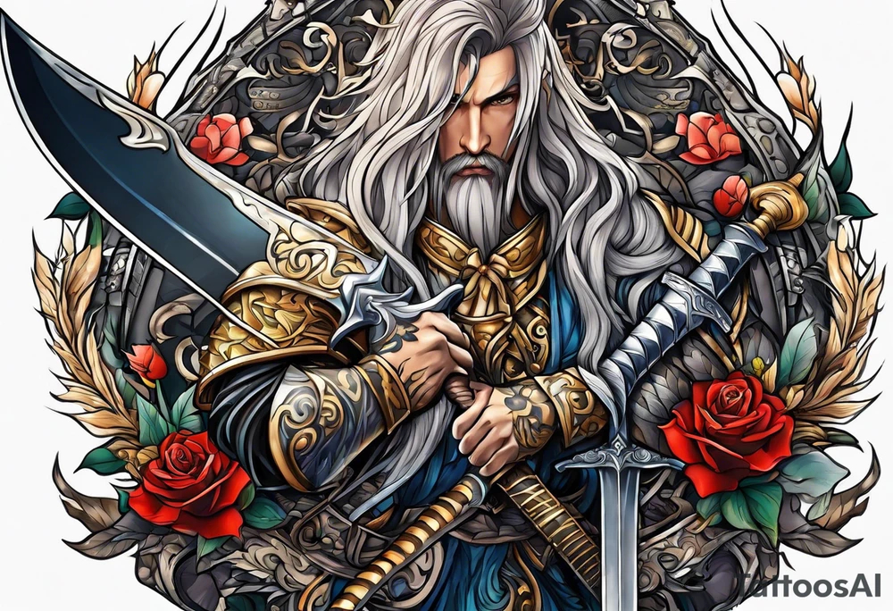 Swords memorial tattoo idea