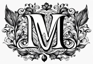 A letter M for my Wife A Letter A for my daughter and a letter C for my Son tattoo idea