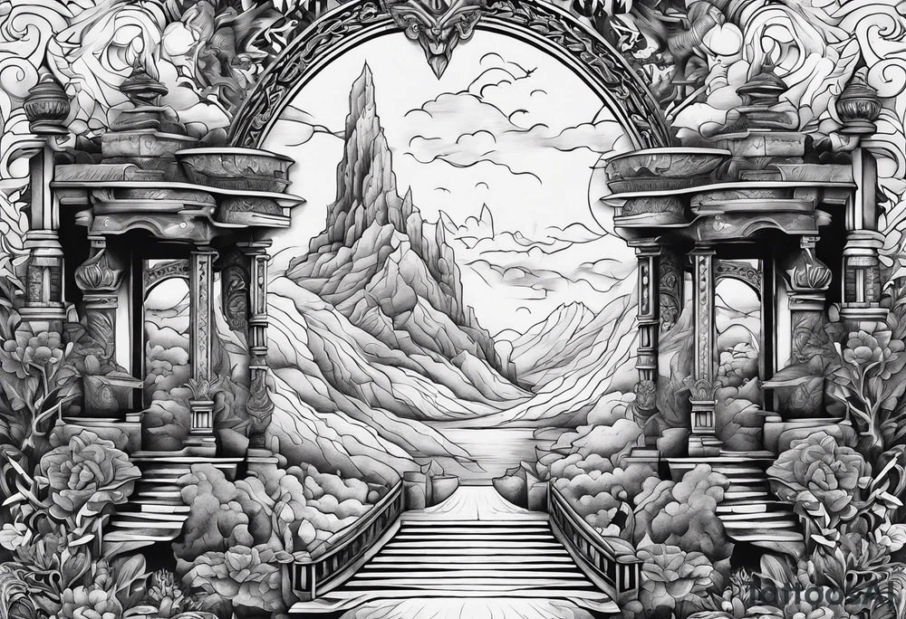 Valhalla steps path tattoo idea