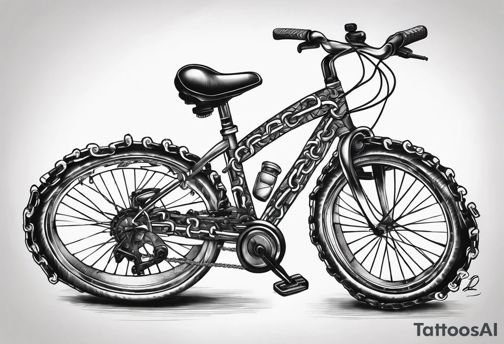 bicycle chain tattoo idea