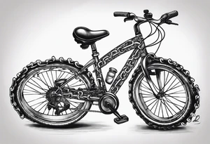 bicycle chain tattoo idea