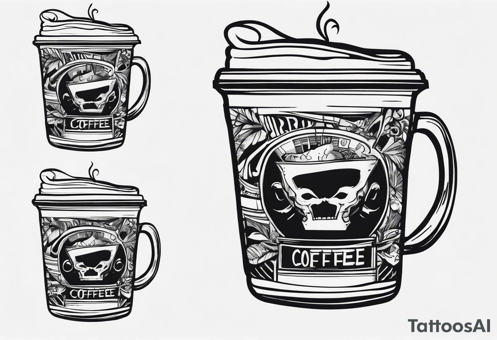 punk rock coffee tattoo idea