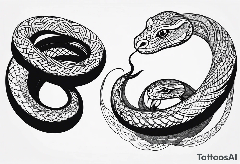 Mysterious snake tattoo idea