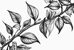 Vine branch long tattoo idea