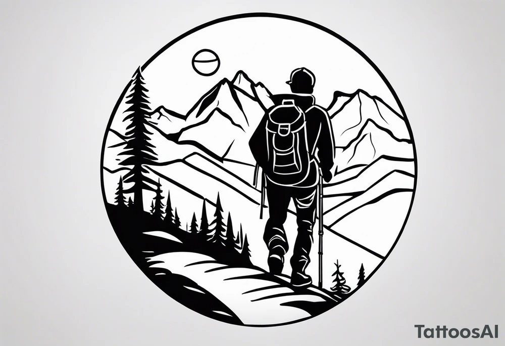 Hiking tattoo idea