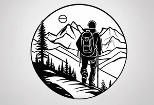 Hiking tattoo idea