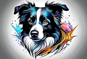 Boarder collie tattoo idea