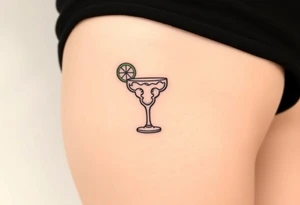 A small margarita tattoo from the song Bella by the red hot chilli peppers. Garnish it with a lime but the lime is a skull tattoo idea