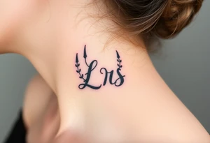 Nail claw marks beside the initials lrs tattoo idea