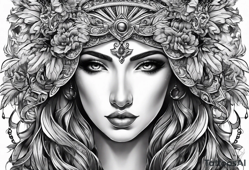 greek mythology arm sleeve tattoo idea