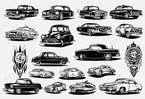 car headlights tattoo idea