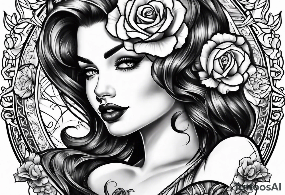 Pinup girl tattoo idea