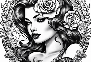 Pinup girl tattoo idea