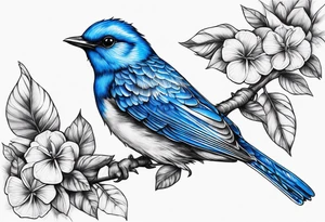 Blue bird tattoo idea