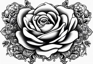 Chains around a flower tattoo idea
