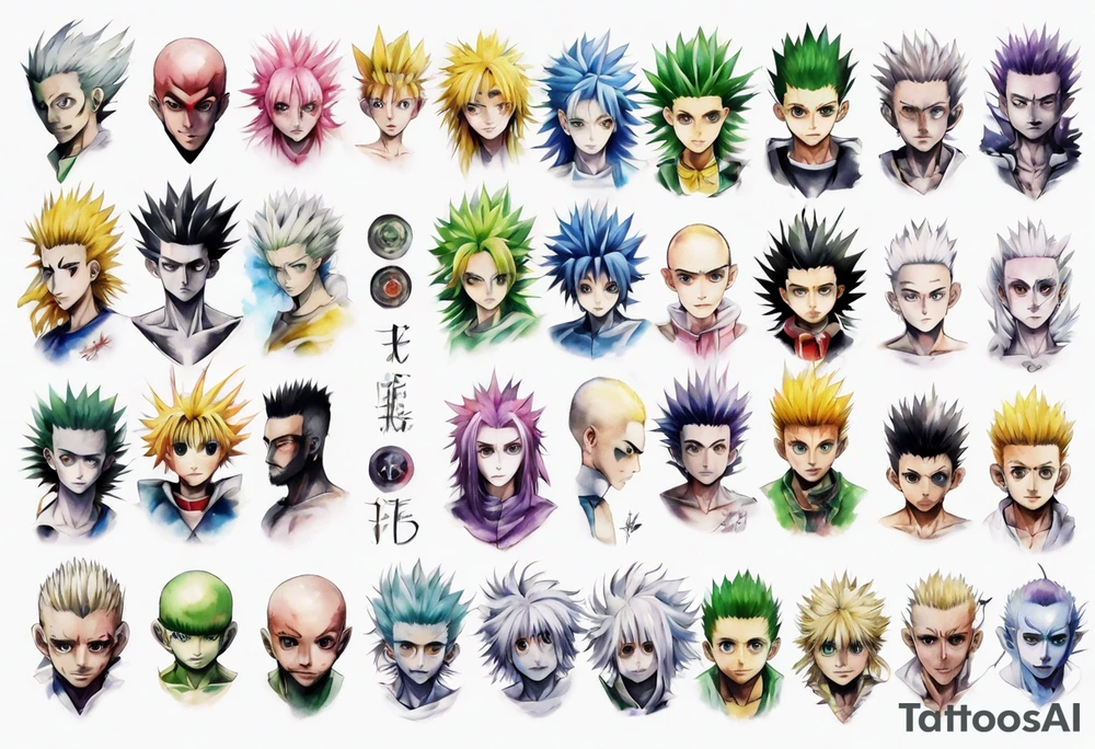 hunter x hunter full arms tattoo idea