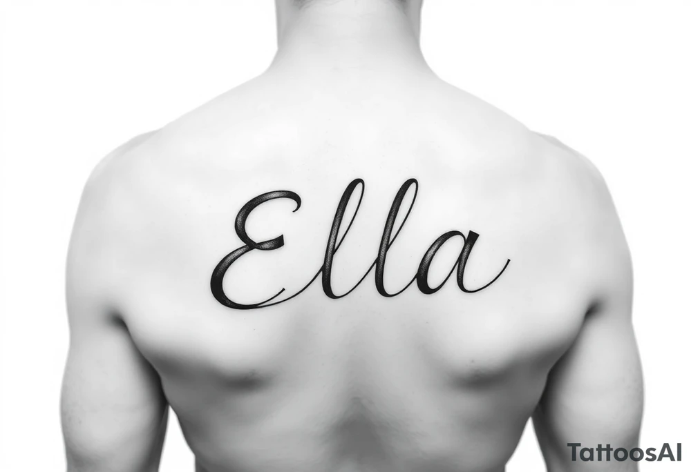 Ella text tattoo idea