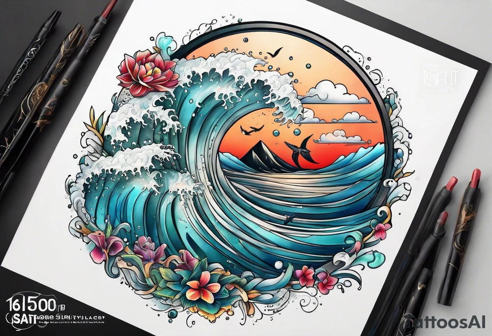 Ocean vibes tattoo idea