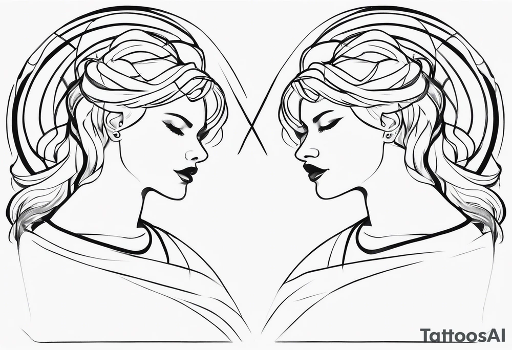 Two sankes intertwined going oposite ways and one being white tattoo idea