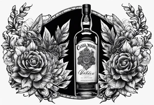 Imported Windsor Canadian whiskey tattoo idea