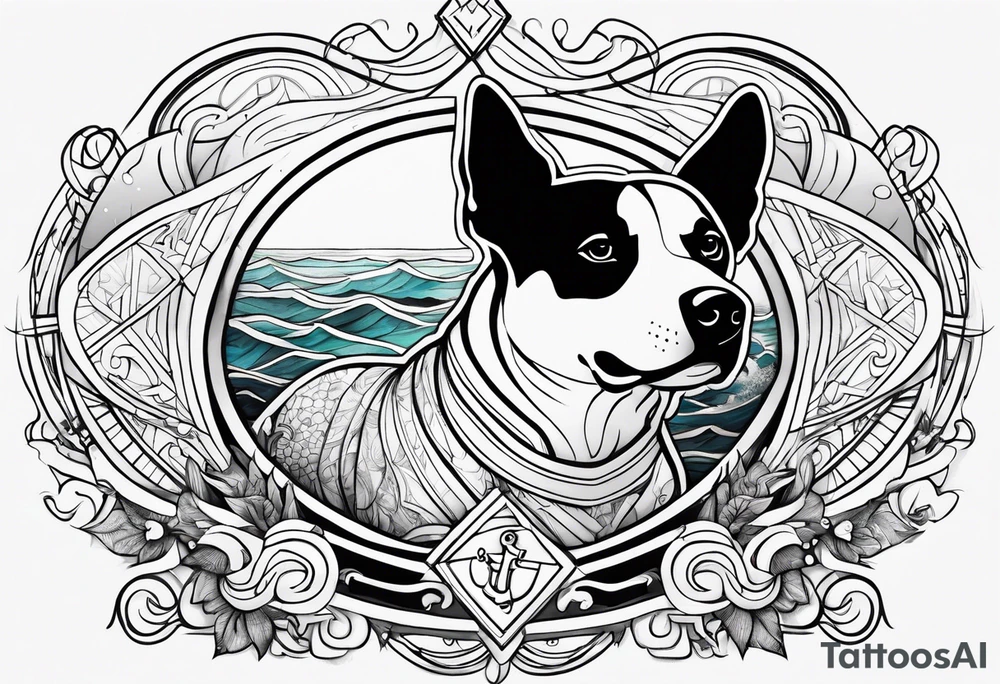 My dog’s name Ocean tattoo idea