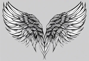 Angel wings with the numbers of 999 tattoo idea