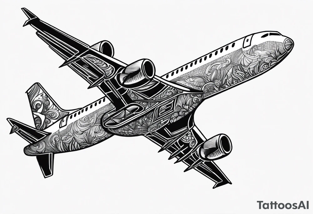 airplane tattoo idea