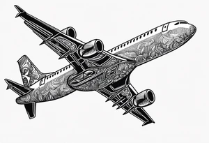 airplane tattoo idea