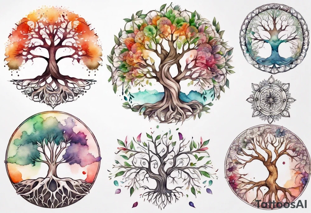 Mandala tree of life tattoo idea