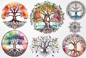 Mandala tree of life tattoo idea