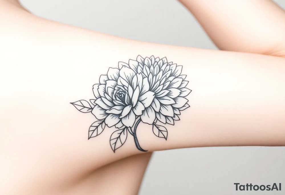 rose and chrysanthemum tattoo idea