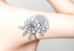 rose and chrysanthemum tattoo idea