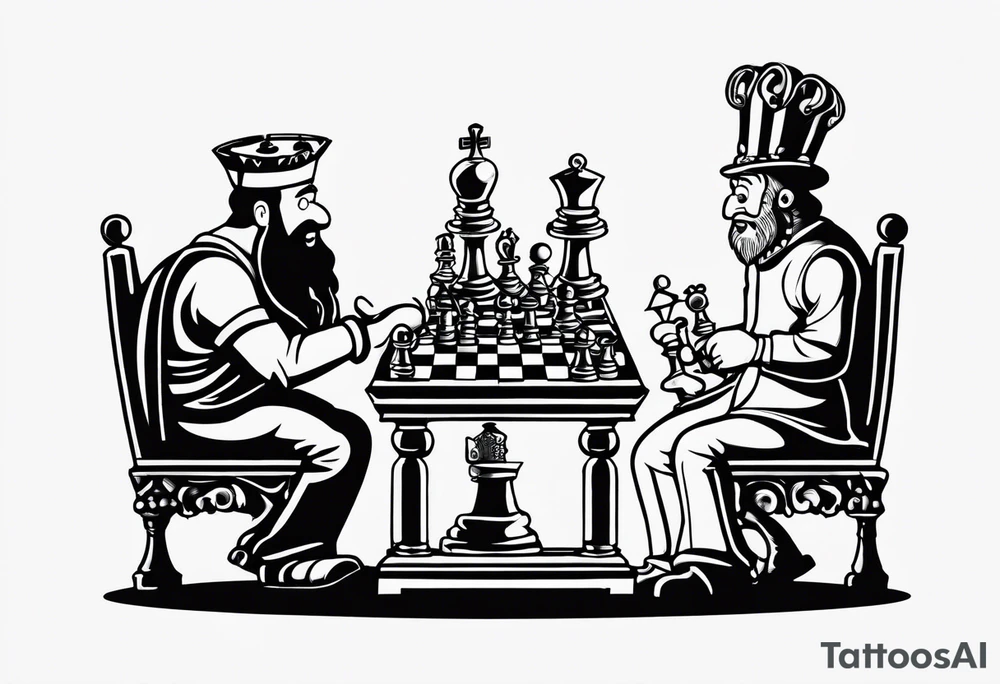 SpongeBob playing chess against Marcus Aurelius tattoo idea SpongeBob playing chess against Marcus Aurelius tattoo idea