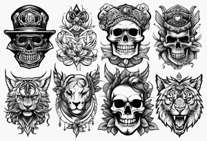 Flash sheet multiple designs tattoo idea