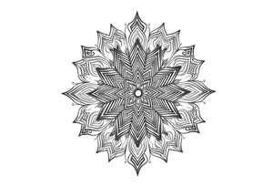 intricate mandala with sacred geometry and cosmic elements tattoo idea