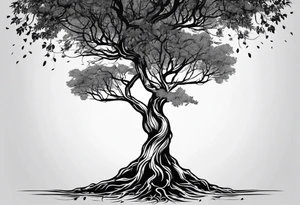 A Tattoo of a tree. Tree roots starting from my toes and growing upwards onto my leg into a tree.size of tattoo should not go above my knee tattoo idea