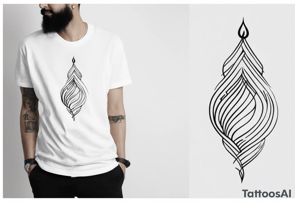 Tattoo ਨਿਰਭਉ ਨਿਰਵੈਰ written in Gurmukhi written text. tattoo idea