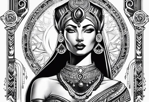 Bastet woman tattoo idea