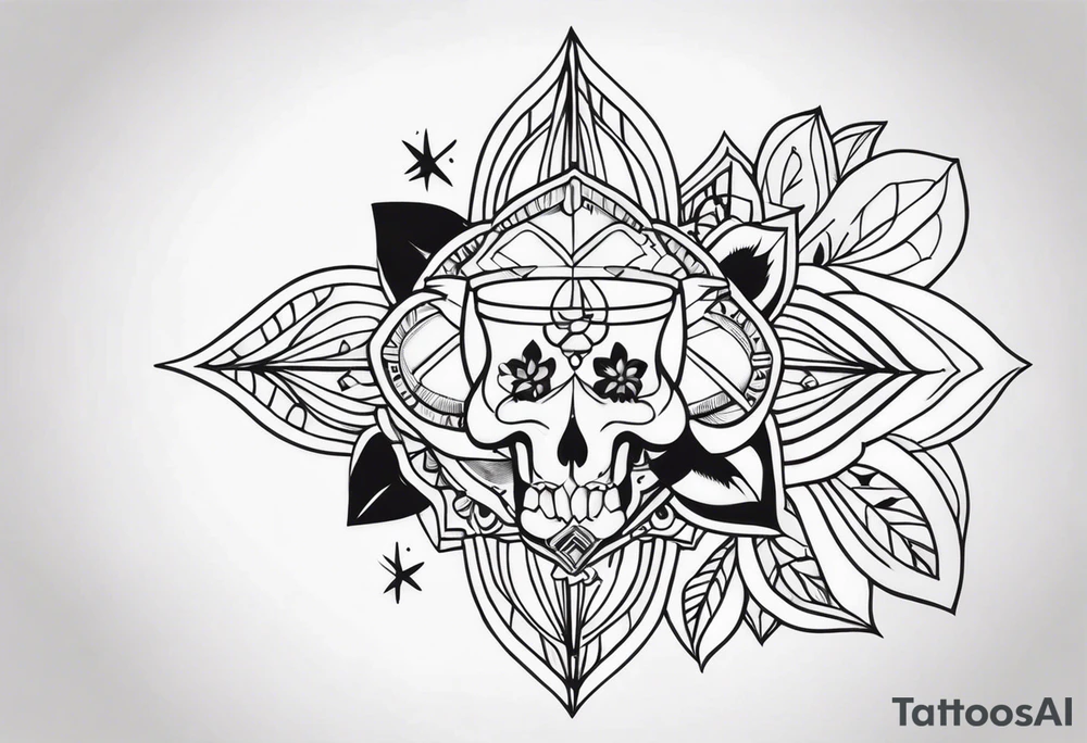 coração com chama tattoo idea