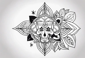 coração com chama tattoo idea