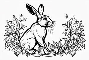 hare, ivy
Show as a band for around an arm tattoo idea