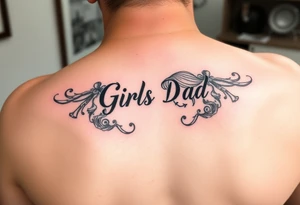 Girls dad tattoo symbolizing my relationship with my two daughters tattoo idea