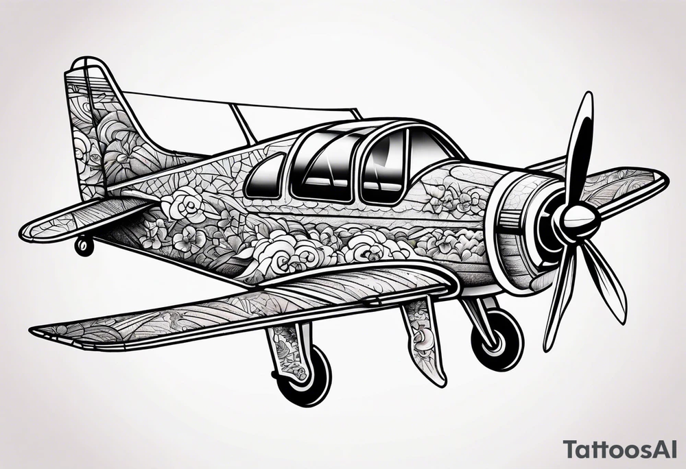 Travel themed, tiny jet plane tattoo idea
